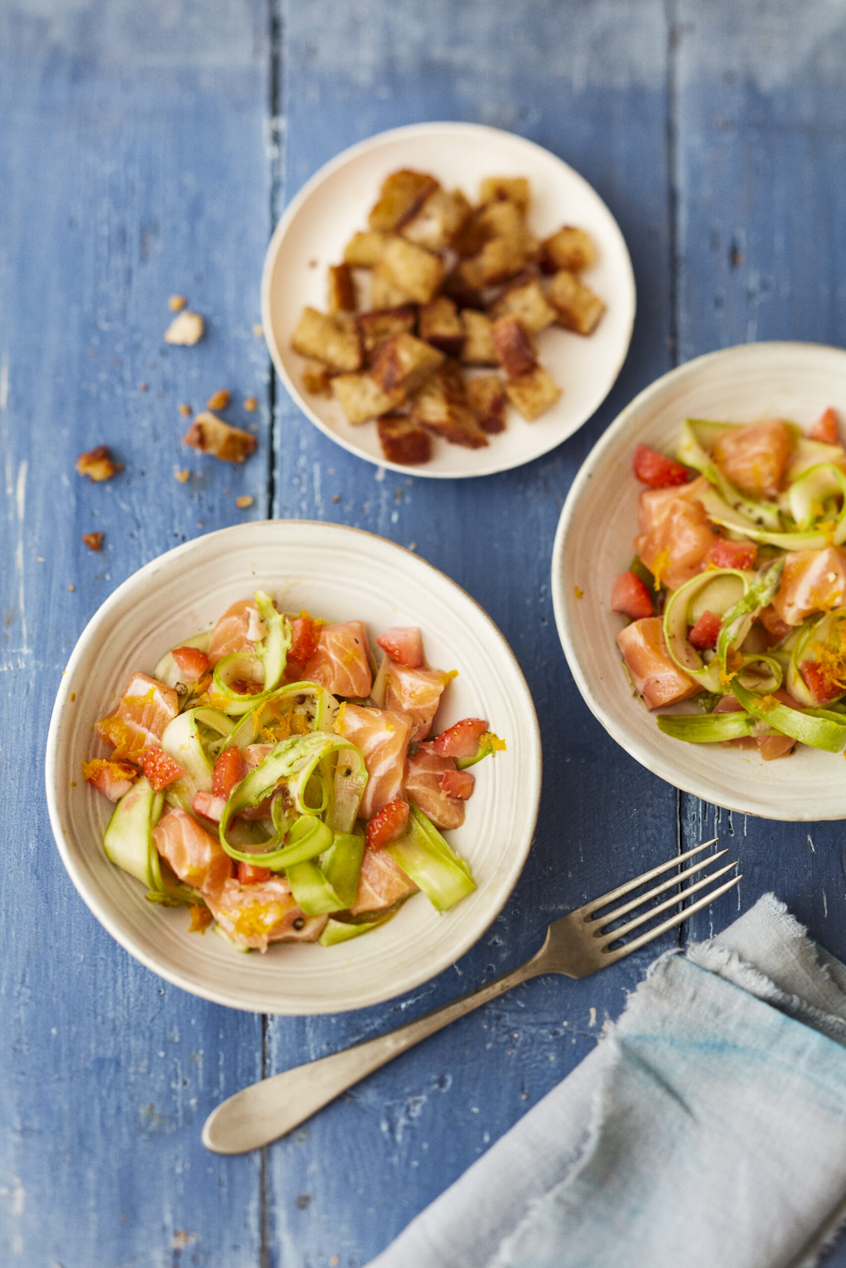 salade d'asperges vertes saumon mariné 3